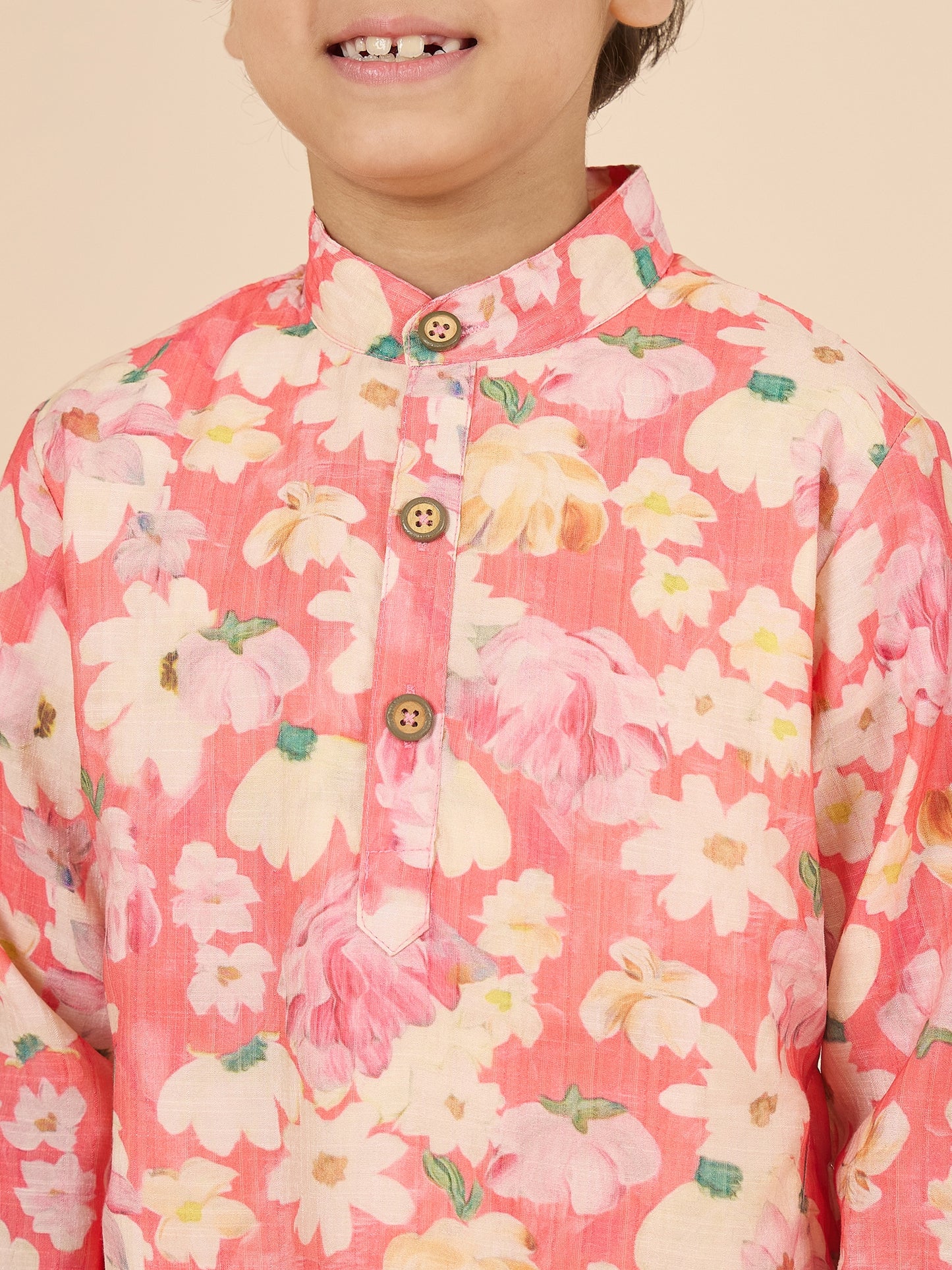 Boys Full Length All over Print Kurta Set - Multi