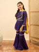 Girls Above Knee Embroidery Kurti Set - Purple