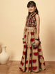 Girls Hip Length All over Print Lehenga Choli - Red