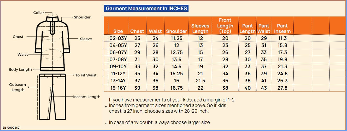 Boys Knee Length Printed Kurta Set - Red