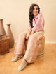 Girls Embroidery Top With Pants - Pink